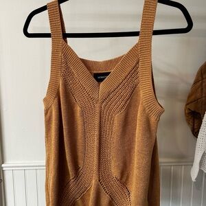 MINKPINK Tan Knit Sleeveless Top